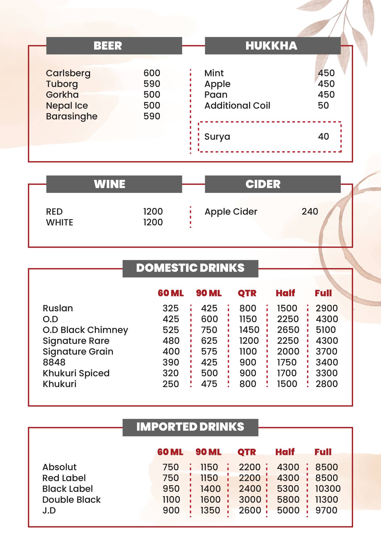 Food Menu gallery image 6112