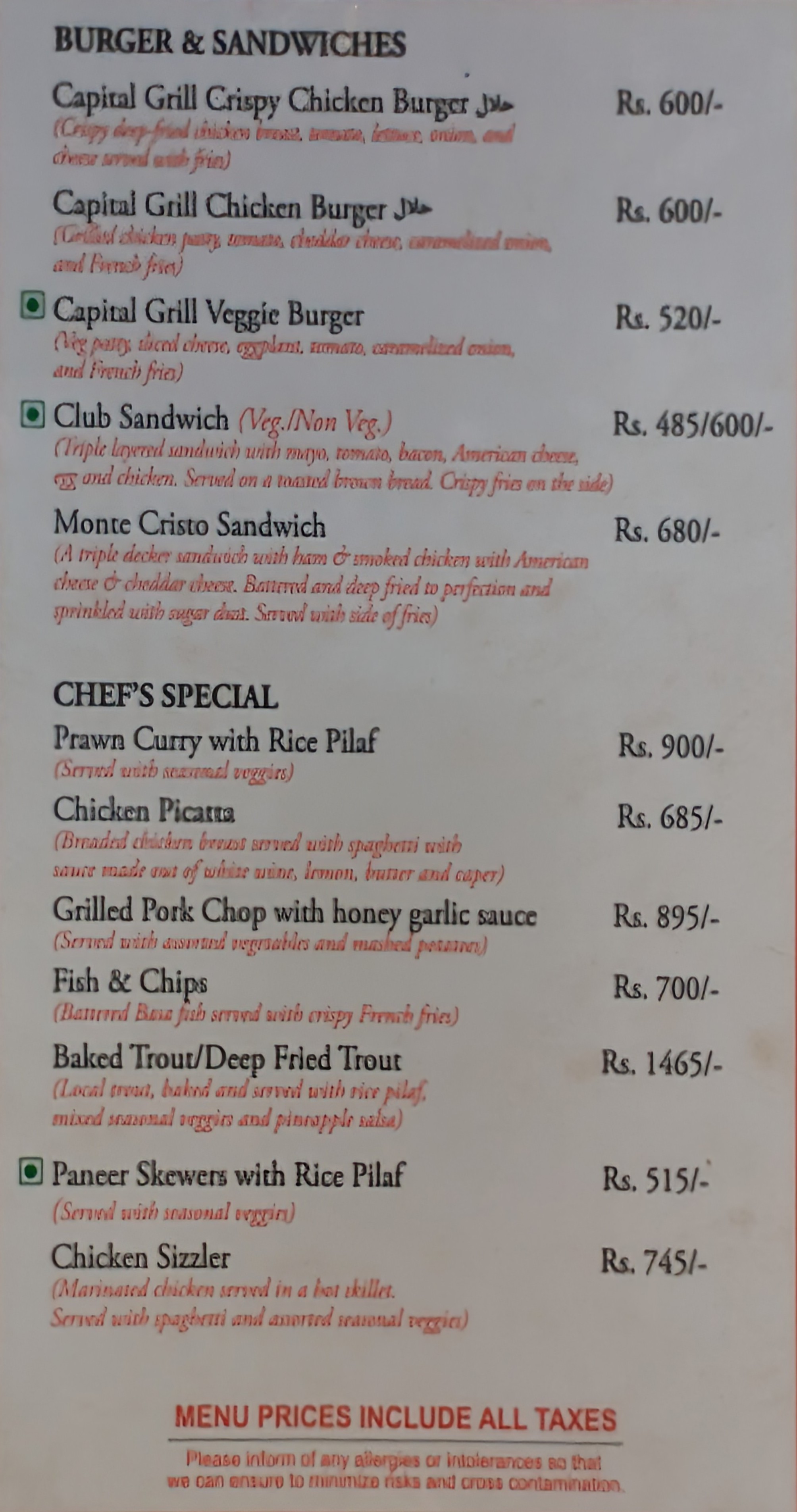 Food Menu gallery image 11566