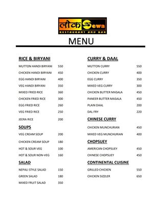 Food Menu gallery image 18058