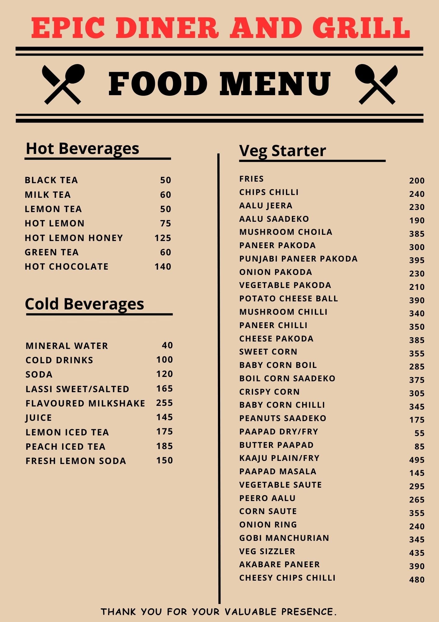 Food Menu gallery image 18367