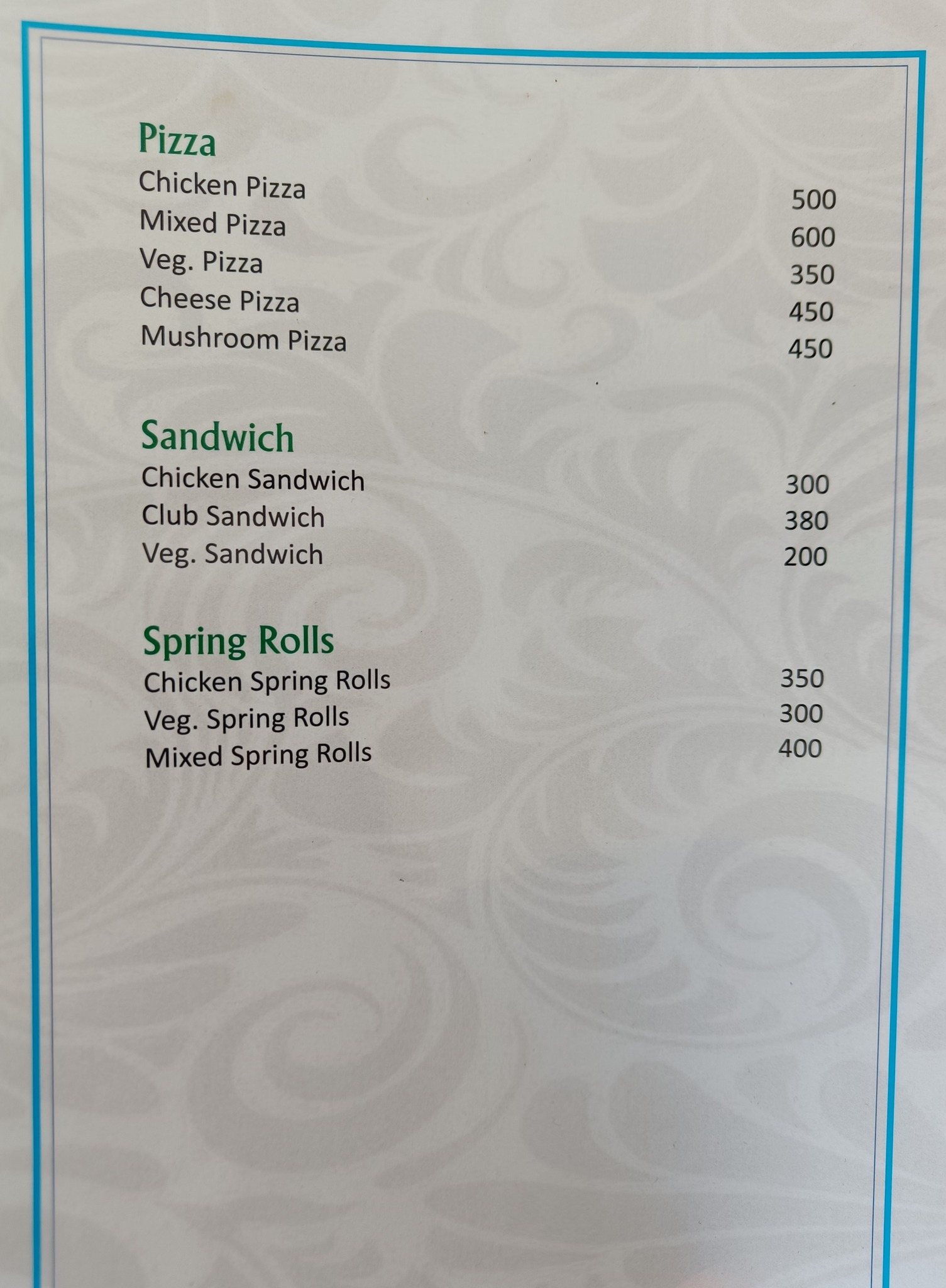 Food Menu gallery image 7334