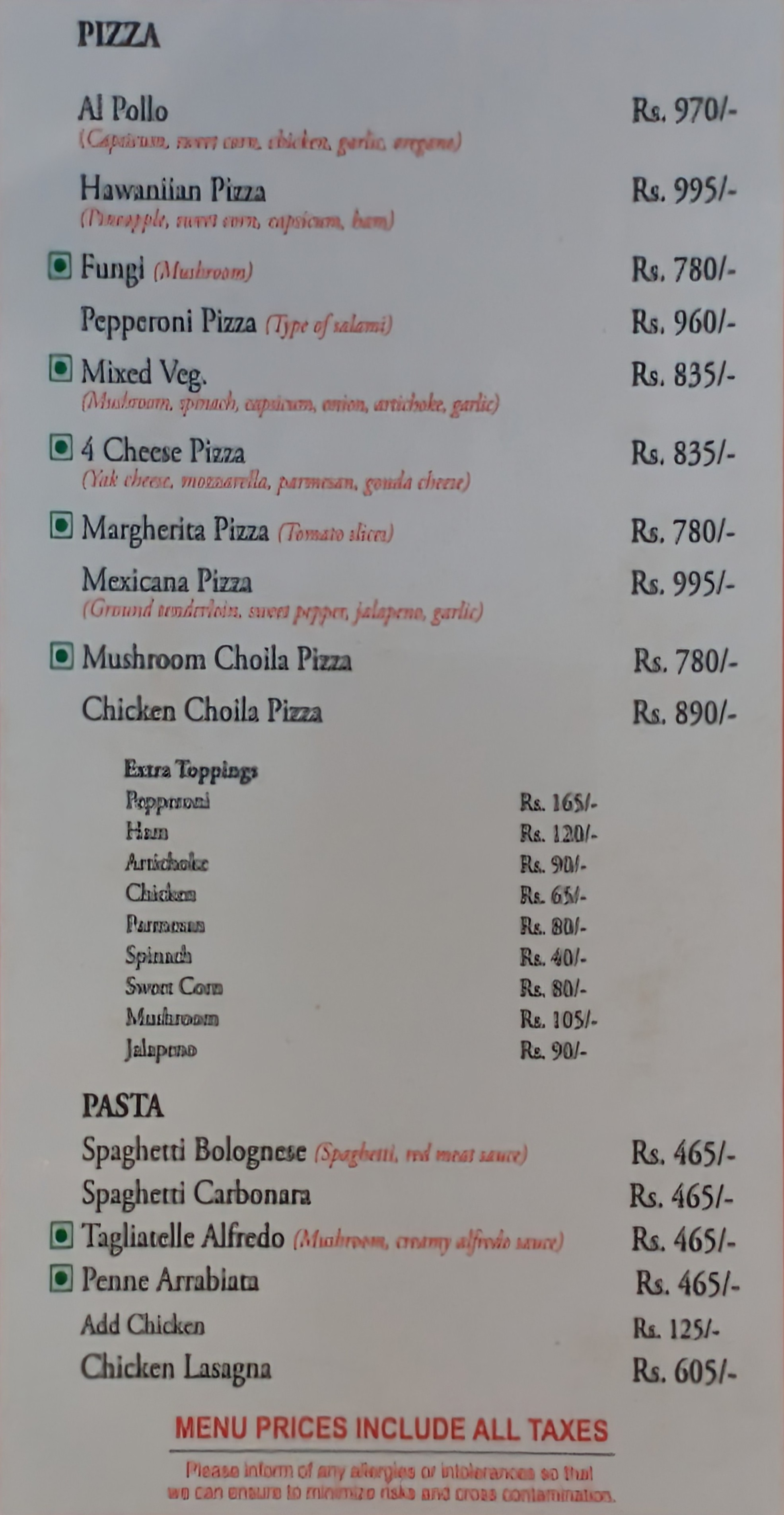 Food Menu gallery image 11560