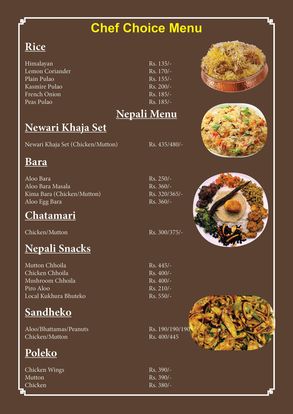 Food Menu gallery image 17458