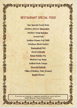 Food Menu gallery image 13720