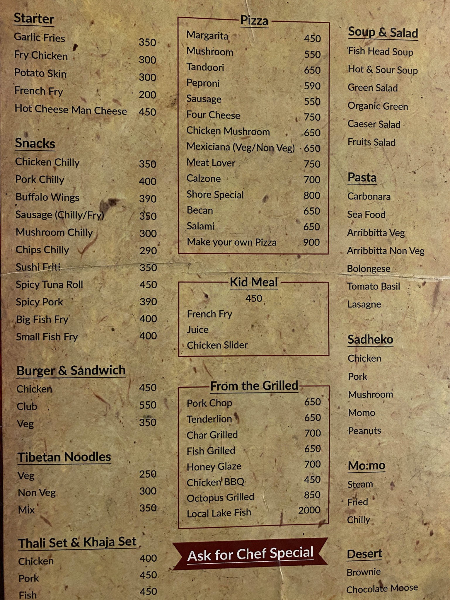 Food Menu gallery image 4245